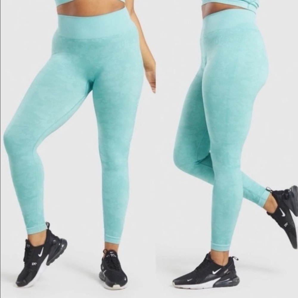 Gymshark Adapt Camo Seamless Leggings Aqua